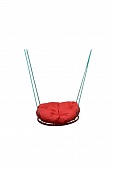 Качели детские Gnezdo с красной подушкой, подвесные, диаметр 60 см
